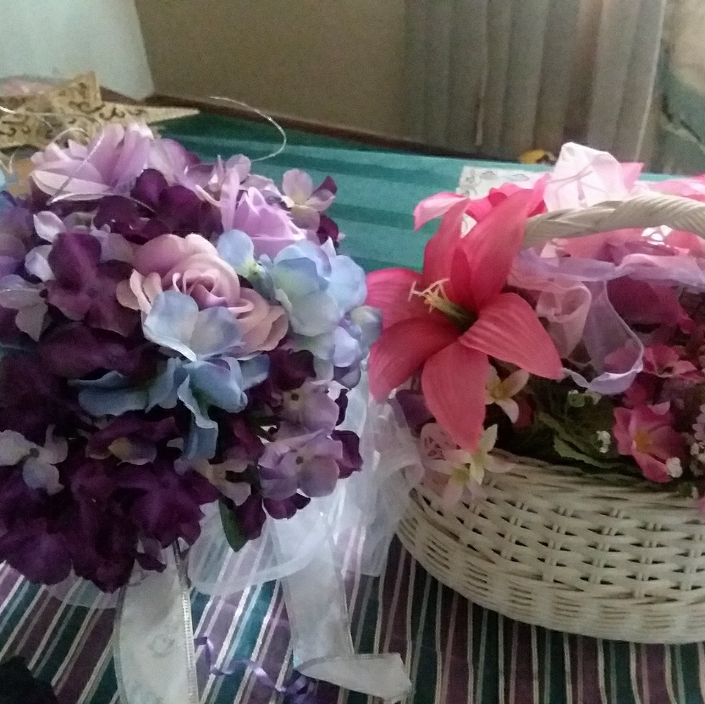 Silk floral arrangements